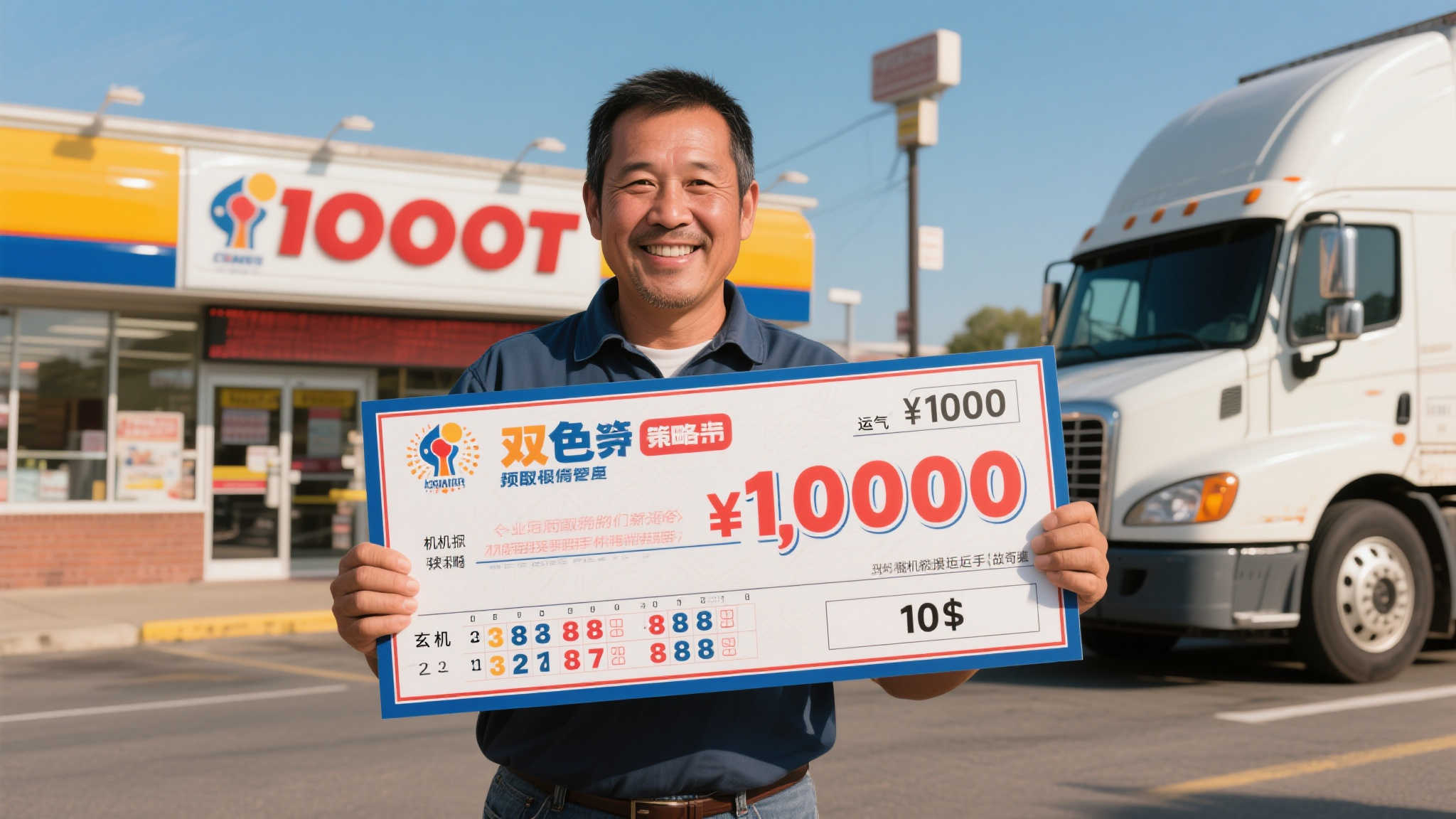 货车司机机选双色球10元揽1000万 选号后仍精挑细选